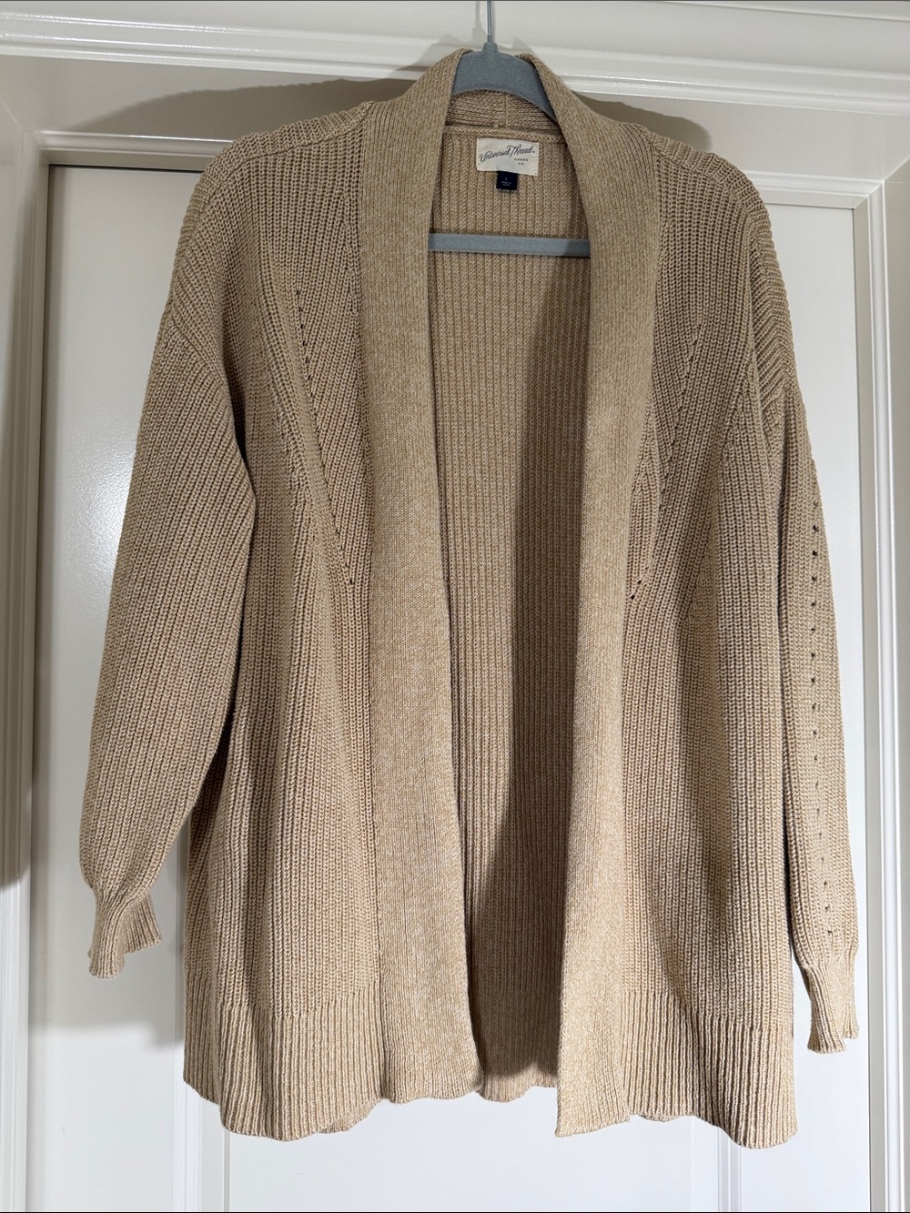 Universal Thread Open-Front Tan Knit Cardigan